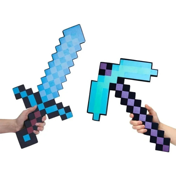 17.7''/45cm Pick Axe Sword Plush Toys  For Halloween Christmas - Picture 3 of 6